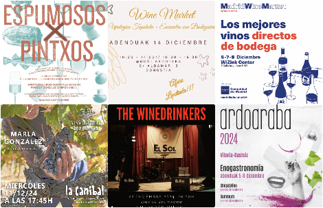 Catas y eventos de vino en diciembre de 2024